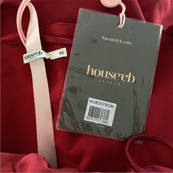 NEW House of CB Sebille Dress Blood Red XS - Picture 14 of 17